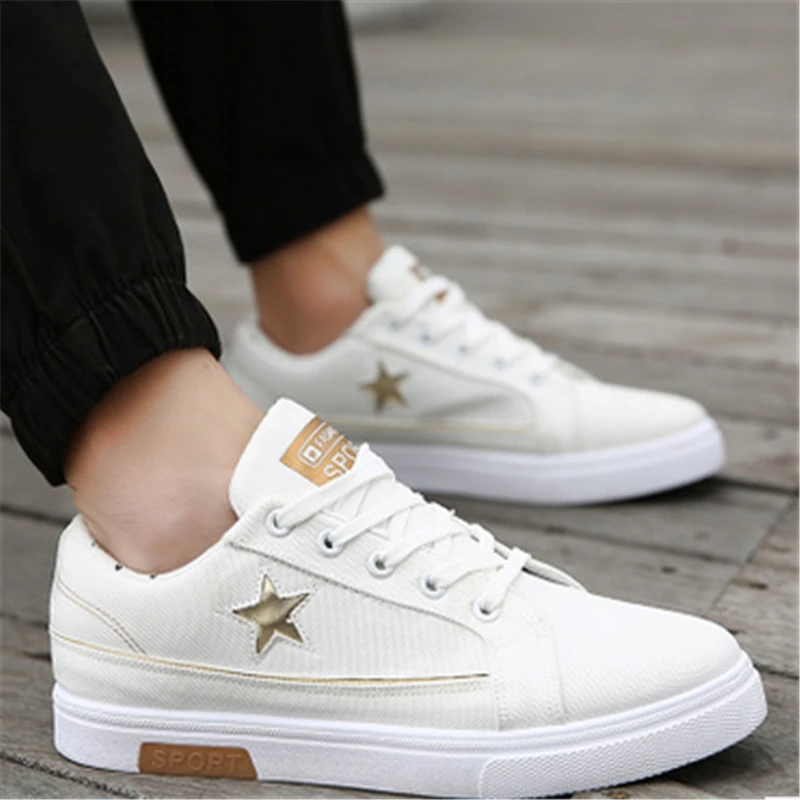 

2017 New Solid Color Men's Casual Shoes  Brand Men's Shoes Canvas Shoes Men's Comfortable Breathable Outdoor Shoes 39-44 zapatos