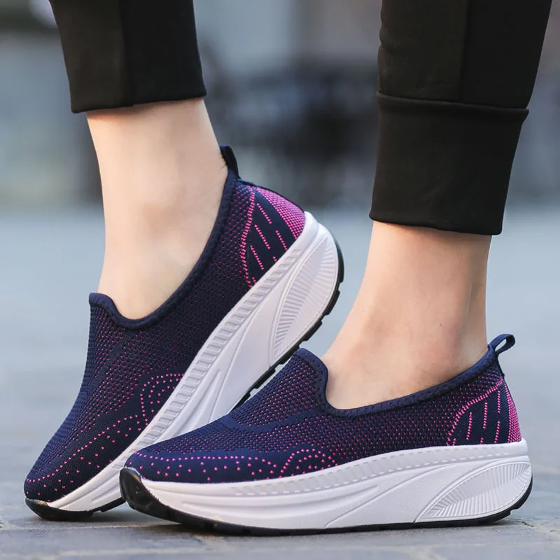 

Espadrilles Women 2019 Fashion Women Platform Shoes Breathable Casual Shoes Loafers Women Mesh Swing Shoes Chaussure Femme