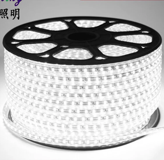 Waterproof SMD 3014 led strip 220V 120leds/m  50m 200m luces tiras led Flexible light Power plug 5050 60leds/m led string light