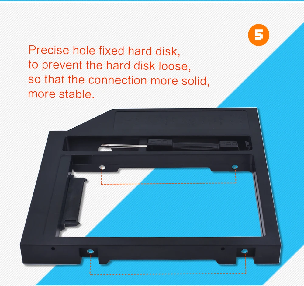 2-й HDD Caddy 9,5 мм SATA III для 2," 7 мм/9 мм SSD чехол HDD корпус для ноутбука CD/DVD-ROM Оптический отсек