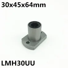 2 pces lmh30uu 30mm flange rolamento linear lmh30 30x45x64mm