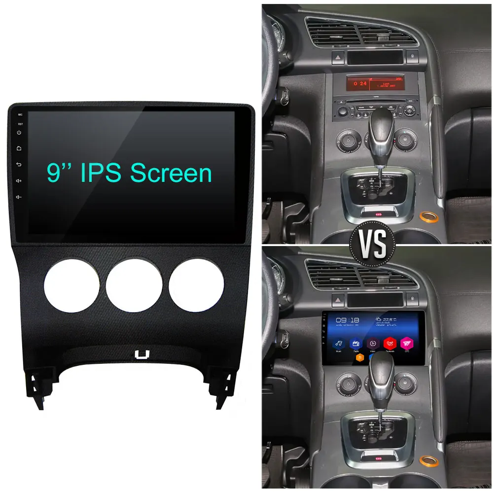 Top 9" IPS 4G DSP Carplay Android 8 Octa Core 4GB RAM 64GB ROM BT FM Car DVD Multimedia Player Radio For Peugeot 3008 2011-2016 MT 0