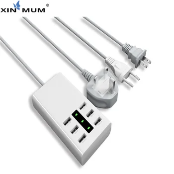 

XIN-MUM 6 Port USB Charger Smart Multi Port USB for Smart Phone Quiclk Charging for iPhone Xs Max Samsung Xiaomi LG Huawei