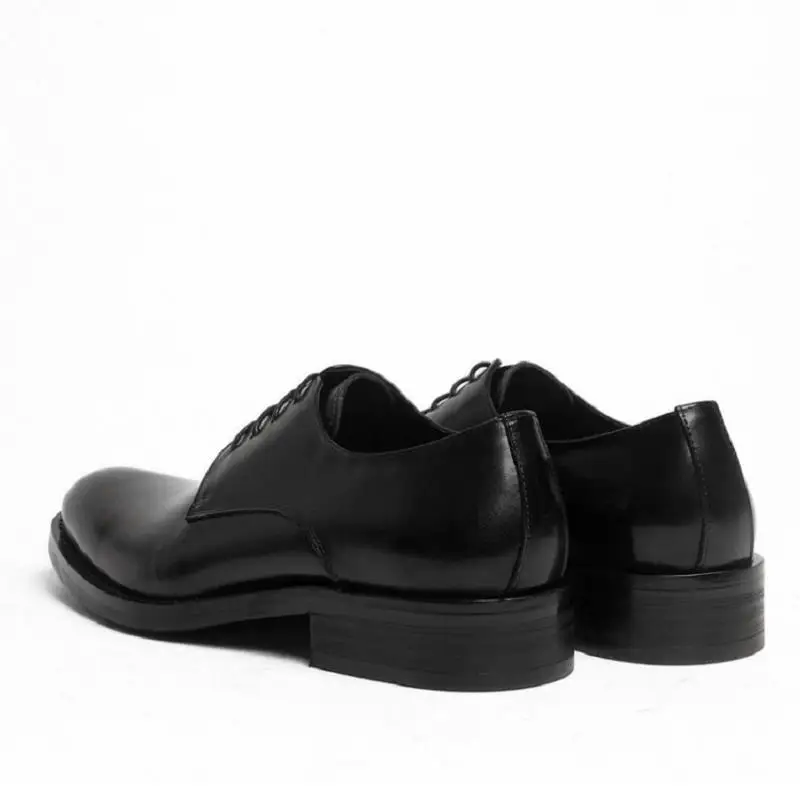 Masculino Casamento Genuíno Dedo Negócios Formais Do Novo Redondo Couro Homens Mycolen De Derby marrom Sapatos Apartamentos Pé Sapato Preto 2018 Vestido xpvqw8wUf