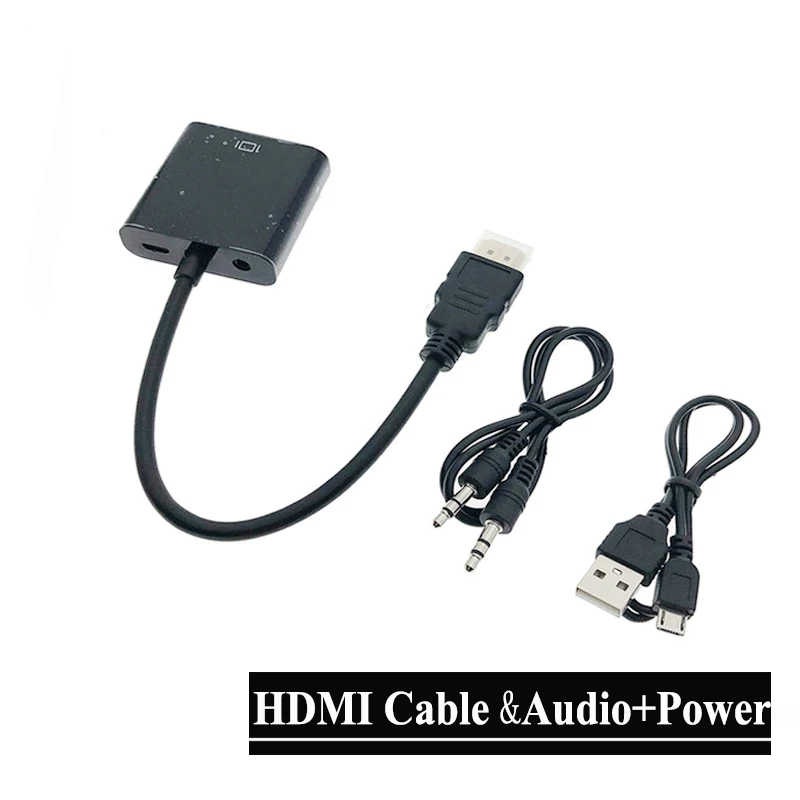 HDMI к VGA Кабель-адаптер HDMI к VGA конвертер адаптер для PS3 PS4 ноутбука ТВ коробка HD ТВ xbox поддержка 1080P с аудио кабелем