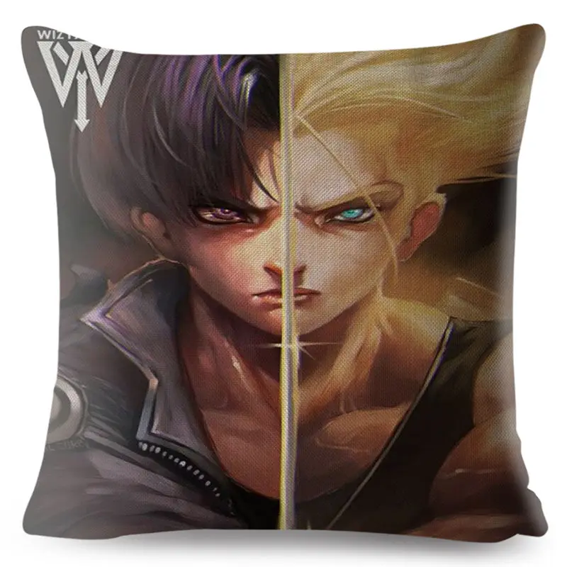 Dragon Ball Vegeta синий Гоку черный Чехол на подушку домашний декор чехол для подушки с мультяшным принтом японские подушки с аниме чехол для дивана 45*45 см - Цвет: 17