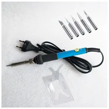 Электрический паяльник 220 В 110 В 60 Вт с регулируемой температурой, паяльная станция, тепловой карандаш или+ 5 шт. ПАЯЛЬНЫЕ НАКОНЕЧНИКИ