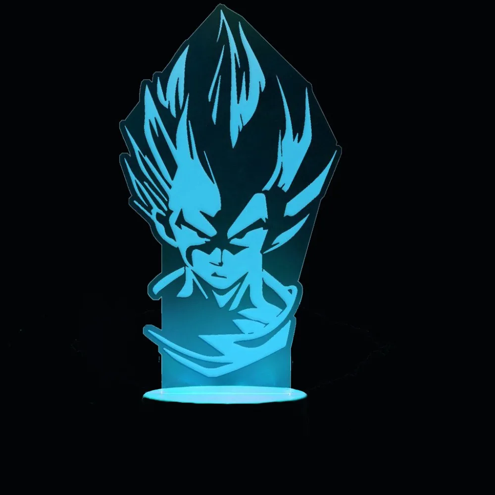 

3D Led Bedroom Sleep Lighting Fixtures Decor Anime Dragon Ball Modelling Night Light 7 Colorful Vegeta Table Lamp Usb Kids Gifts