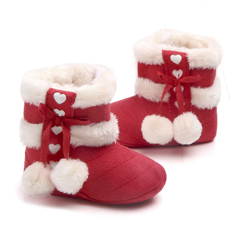 Зимние новинки; меховая обувь для малышей; теплая шерстяная обувь для мальчиков и девочек; обувь для малышей; милая нескользящая подошва
