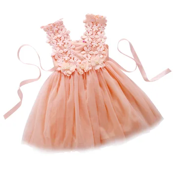 

2016 Summer Baby Girl Dress Lace Flower Baby Girl Clothes Princess Tutu Children's Dresses vestidos infantis girls tutu dress