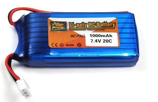 Free shipping 2pcs lot 7 4V 1000mAh battery for WLtoys V912 WLtoys V262 WLtoys V353 battery