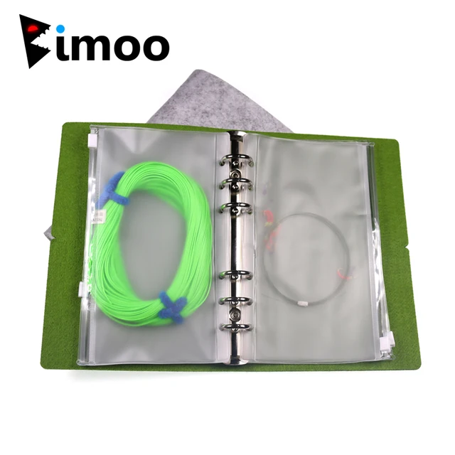 US $6.23 Bimoo 1Piece 10 inner Bags Fly Fishing Line Tippet Pocket Storage Bag Fishing Fly Accessory Wallet