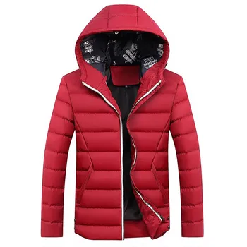 

2020 new arrival free shipping Men's Fashion Winter Zipper Pure Color Thickened Hoodie Cotton Outwear Coat Freeshipping 40pNo25