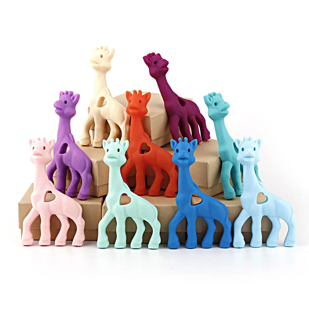 TYRY. HU силиконовый кулон в форме жирафа ребенка прорезывания зубов кормящих игрушки, не содержащие БИСФЕНОЛ пищевой Прорезыватель 1 шт. Mordedor бижутерия DIY бусы ожерелье