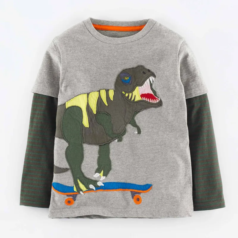 

Jumping meters kids cotton t shirts dinosaur fashion boys t shirts long sleeve fashion 2018 children clothes t shirts boys wear