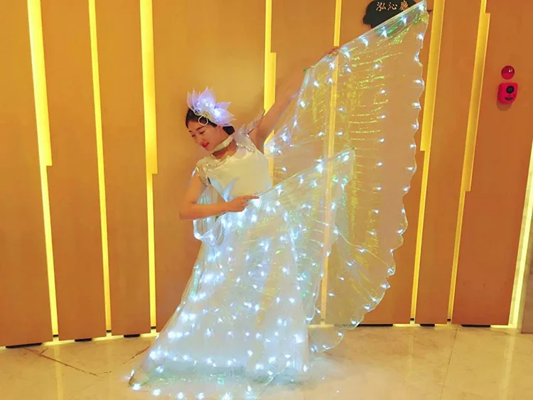 

woman ballet butterfly dress with wings children's ballet skirt adult ballet dance cloak glow LED luminous Dance props