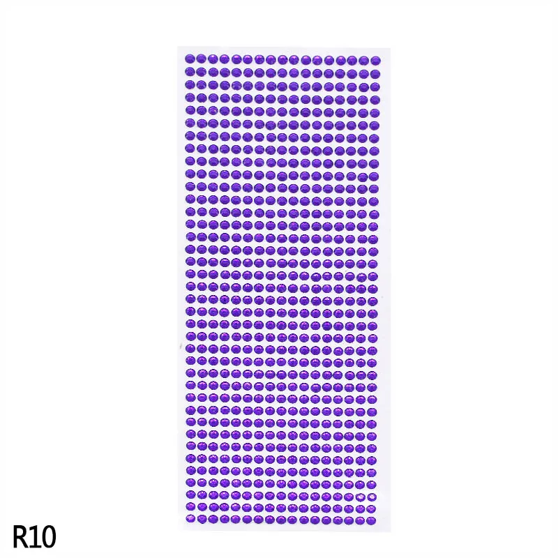 С диагональю экрана 3-6 мм 11 Цвета акриловый стикер в виде бриллианта, кристалла из ткани, имитирующий Стразы самоклеющаяся наклейка Мобильный/ПК машинки художественная Стикеры - Цвет: R10