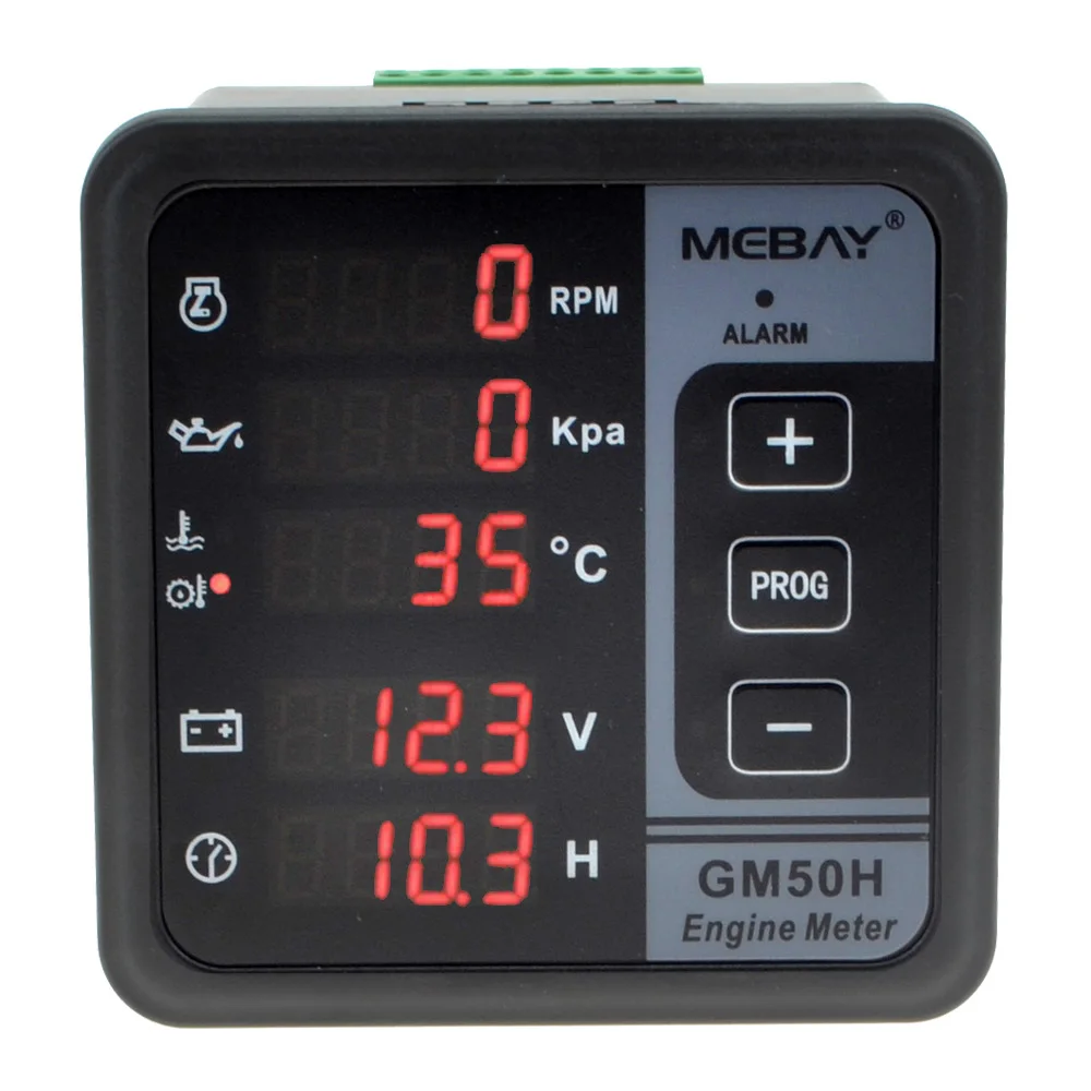 GM50H Engine Digital Multi functional Meter Diesel Engine Monitor with