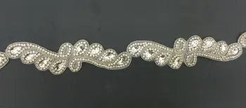 

10Yards New Arrival clear crystal rhinestone chain applique trimmings hotfix for hair band shoes dress decoration