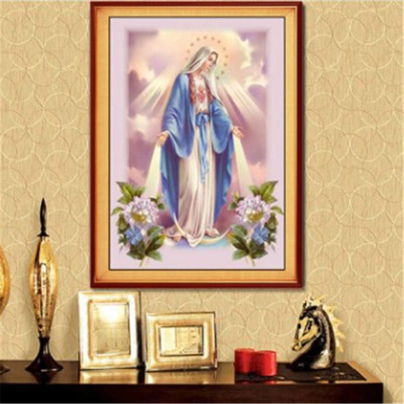 DIY 5d Diamond Painting Blessed Virgin Mary Painting Daimond Embroidery Icons Religious Picture By Numbers Diamant Mosaic Sale  