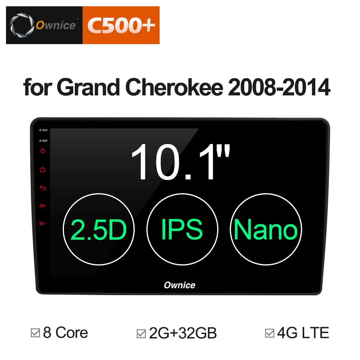 Ownice C500 + G10 Octa Core 2 din Авто Радио Android 8 1 Автомобильный DVD плеер для Jeep Grand Cherokee 2008 2014 gps