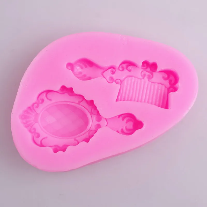 

Retro comb cup cakes decorative silicone mold ultra light clay mould Craft Small Bathing Soap Mold
