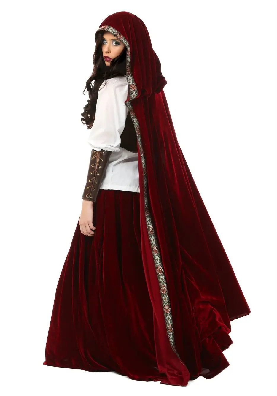 Хорошее качество Fantasia «Красная Шапочка» костюм Делюкс Хэллоуин наряд для вечеринки из Сторибрука по сказка Косплэй нарядное платье