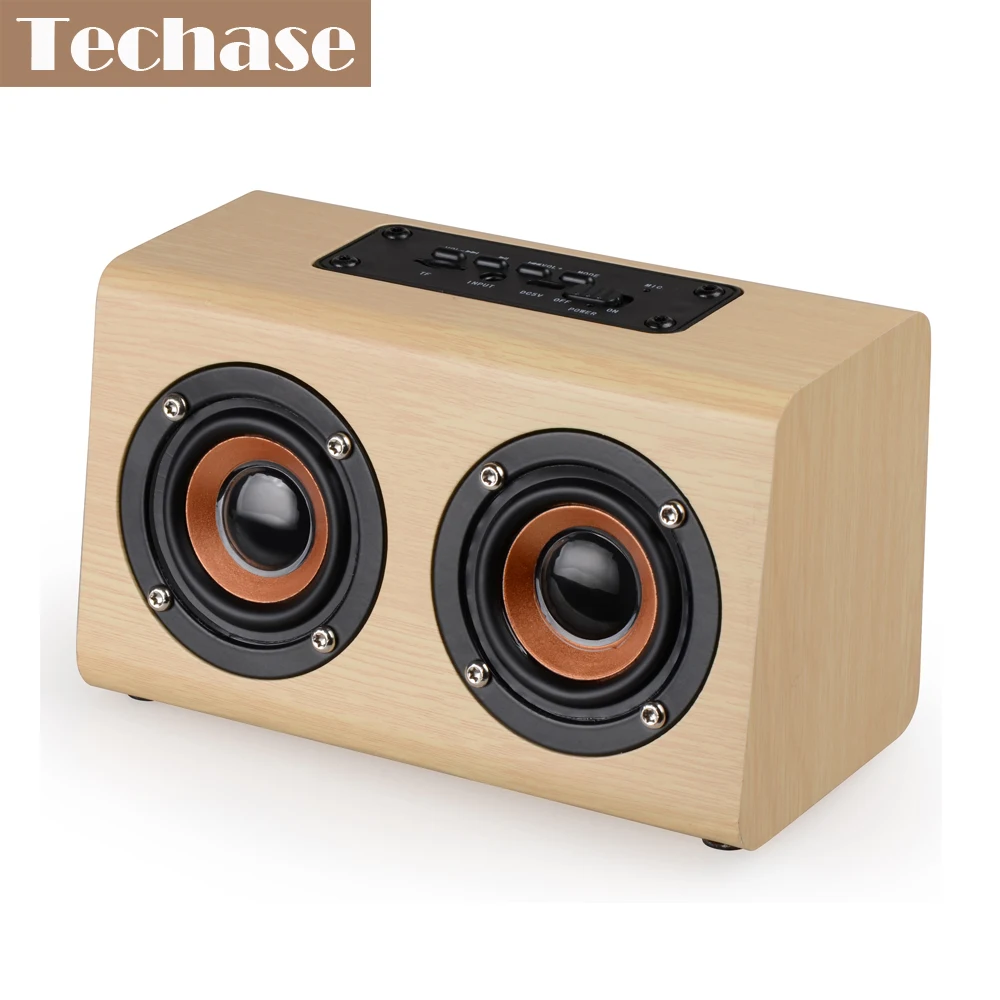 Techase parlantes Bluetooth Портативный Динамик Caixa де сом Para PC Haut parleur bluetooth деревянный альт falante TF/AUX-В HiFi