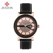 Julius Homme Man Wrist Watch Quartz Hours Top Fashion Dress Bracelet Leather Boy School Birthday Christmas