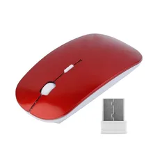 2,4 ГГц Беспроводная оптическая мышь 4 клавиши компьютерные ПК мыши USB 2,0 эргономичный дизайн Ультра тонкая модная мышь красный синий зеленый
