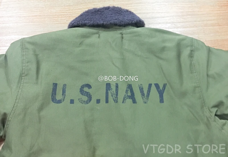 BOB DONG Repro 40s США темно-N-1 палубная куртка зимняя военная форма USN Мужская куртка 44