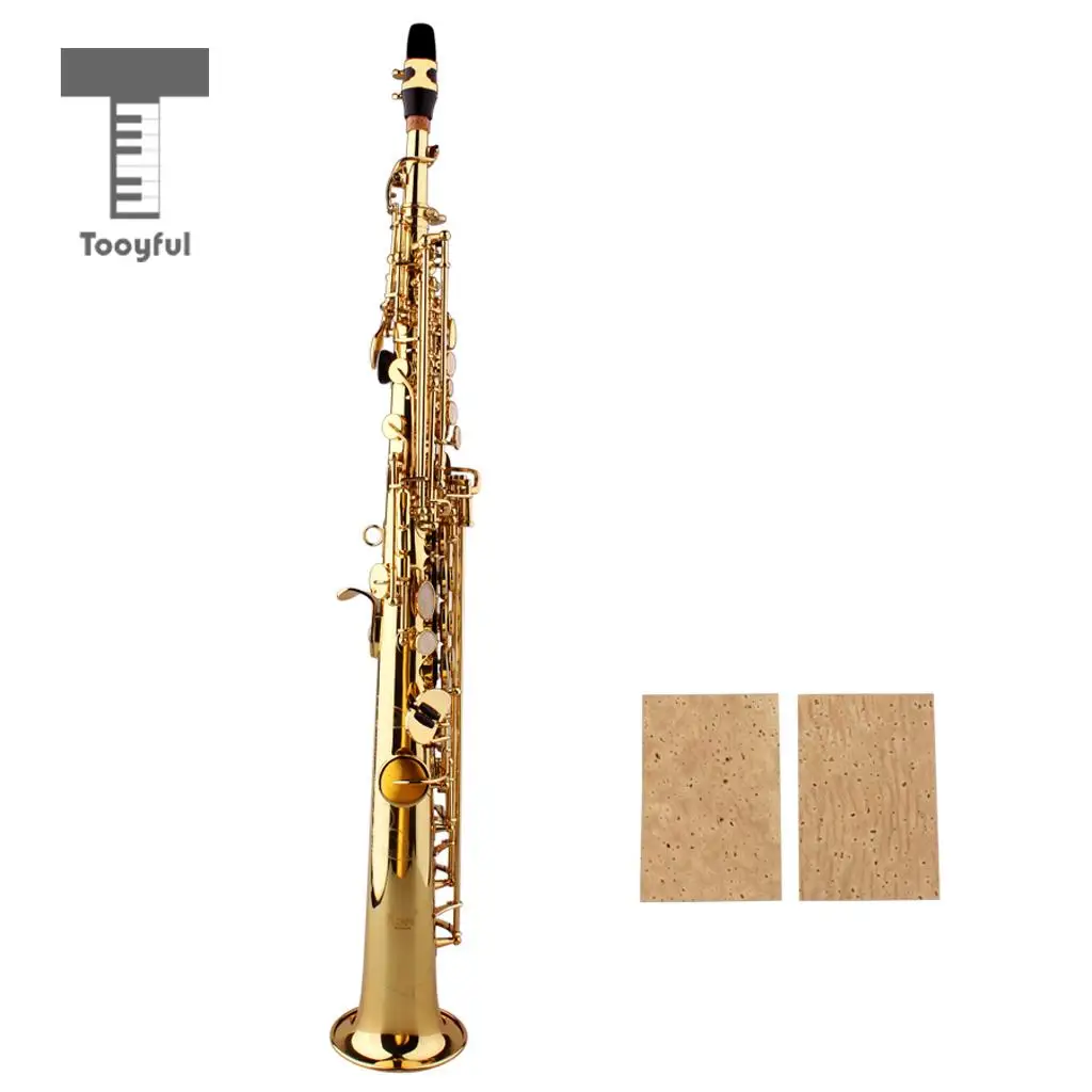 Tooyful Professionale 2Pcs Sassofono Natura Cork Soprano/Tenore/Alto Collo Cork Strumento Musicale A Fiato Accessori 61X40X2 Millimetri