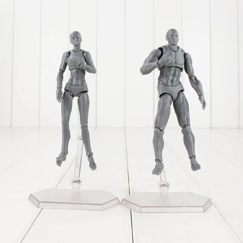 14cm Archetype Action Figure Body He She Male Female Grey Color Model Toys | Игрушки и хобби