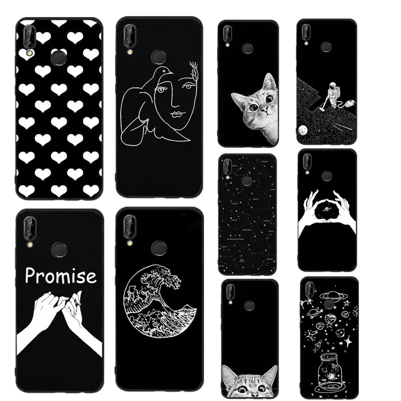 2018 New Arrival Soft TPU Cell Phone Case For Huawei Mate 10 Lite Silicon Cartoon Patterned Shell Capa |