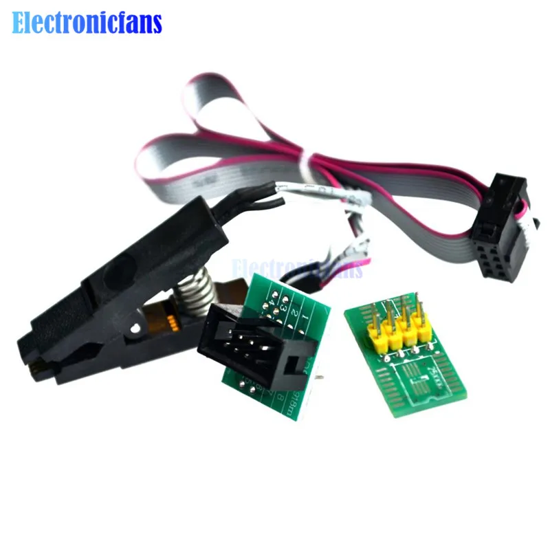 SOIC8 SOP8 тестовый зажим для EEPROM 93CXX/25CXX/24CXX+ CH341A 24 25 серии EEPROM Flash биос USB программист модуль