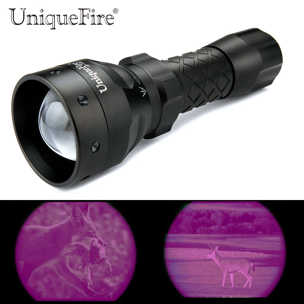 

Uniquefire Hunting Flashlight 1407-4715S IR850NM Upgraded IR Night Vision Flashlight Torch To Hunting,Zoom Focus Lamp Torch