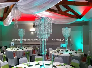 

Crystal wedding crystal beads aisle pillar flower stand for weddings decor