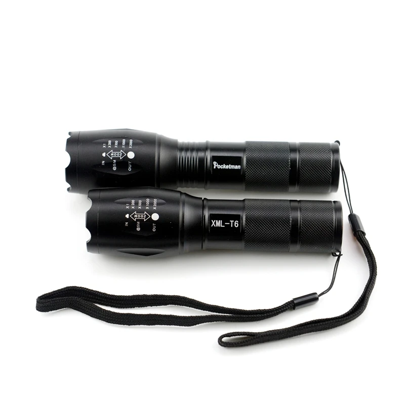 LED Rechargeable Flashlight XML T6 4000 lumens Rhino Camping