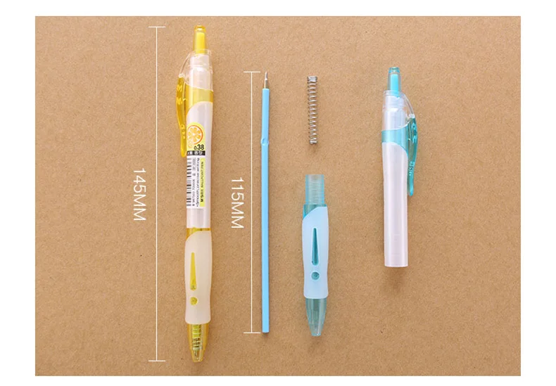 Ароматическая шариковая ручка конфетного цвета, Резиновые Нескользящие студенческие ручки, нажмите на шариковую ручку, чтобы предотвратить школьное офисное нажатие, ручка ed 0,38 мм