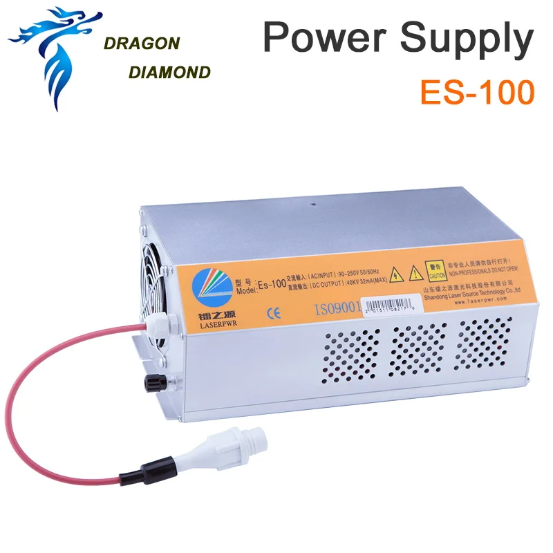 

100W CO2 Laser Machine Power Supply ES100 For EFR 100W Laser Tube CO2 Laser Cutting And Engraving Machine