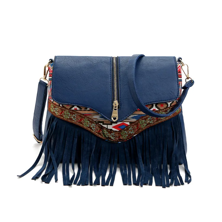 sac boheme ethnique bleu