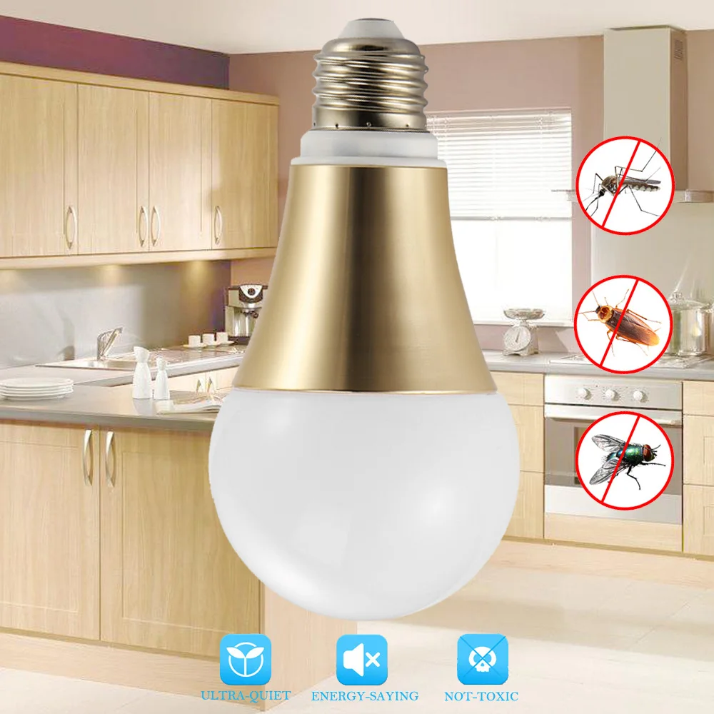 E27 9W LED Mosquito Bug Killer Light Night Lamp Harmless Flying Pests