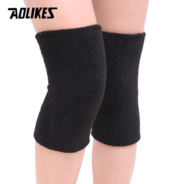 Breathable Warm Towel Non slip Dance Ski Knee Pads Outdoor Sport Leg