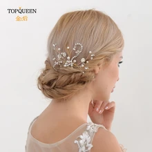 TOPQUEEN HP20 свадебная диадема гребни свадебные головные уборы Свадебные аксессуары для волос; свадебные аксессуары для свадебной прически расческа