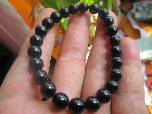 

100% NATURAL tourmaline quartz crystal ball bracelet