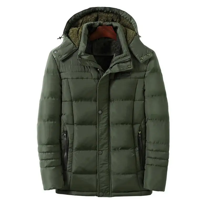 Мужское пальто с электрическим подогревом, зимнее длинное пальто с электрическим подогревом, смарт-куртка с подогревом и зарядкой от usb, пальто с электрическим подогревом - Цвет: Армейский зеленый