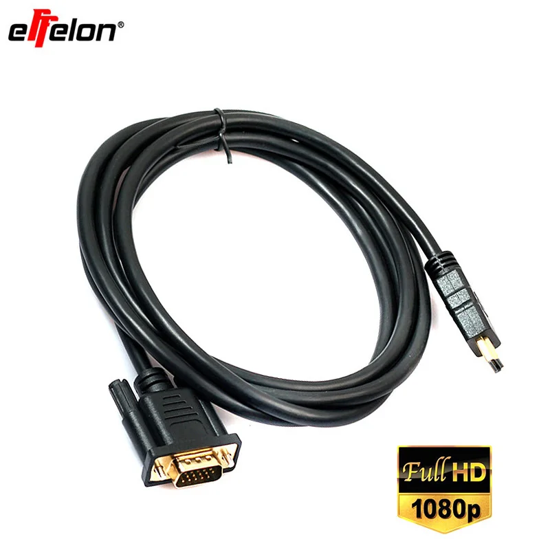 Effelon 1.8M HDMI to VGA adapter Digital to Analog Video Audio