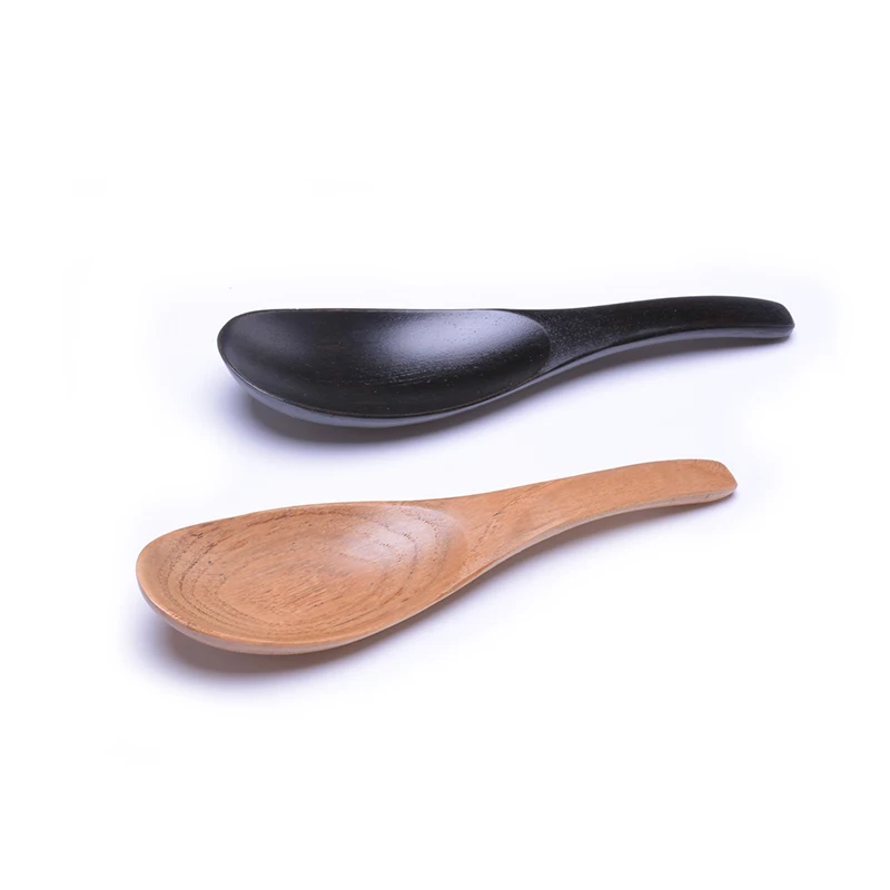 Short Handle Wooden Spoon Natural Wooden Soup Dessert Coffee Stirring