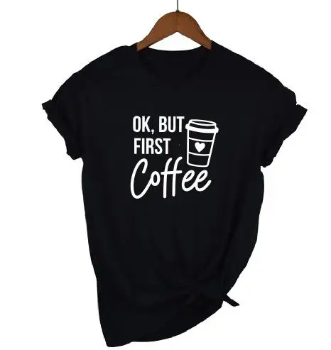 Рисовый дизайн, мама и я, хорошо, но первый кофе, молоко, подходящая детская футболка, повседневная женская футболка с коротким рукавом, Прямая поставка