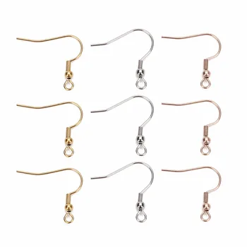 

LOULEUR 20pcs/lot Earring Hooks Findings Earrings Clasps Hooks Fittings DIY Jewelry Making Accessories Hook Earwire for Women